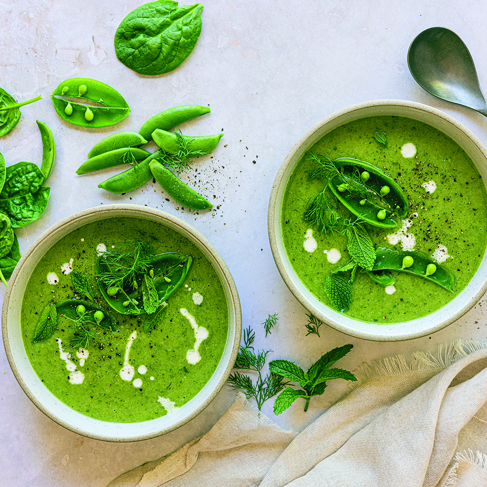 شوربة الخضروات الخضراء