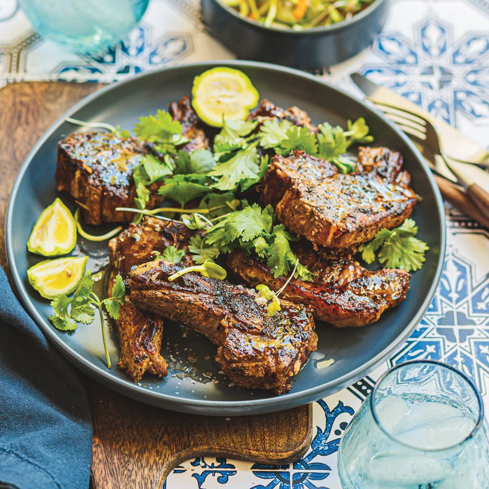 Grilled Thai lamb chops