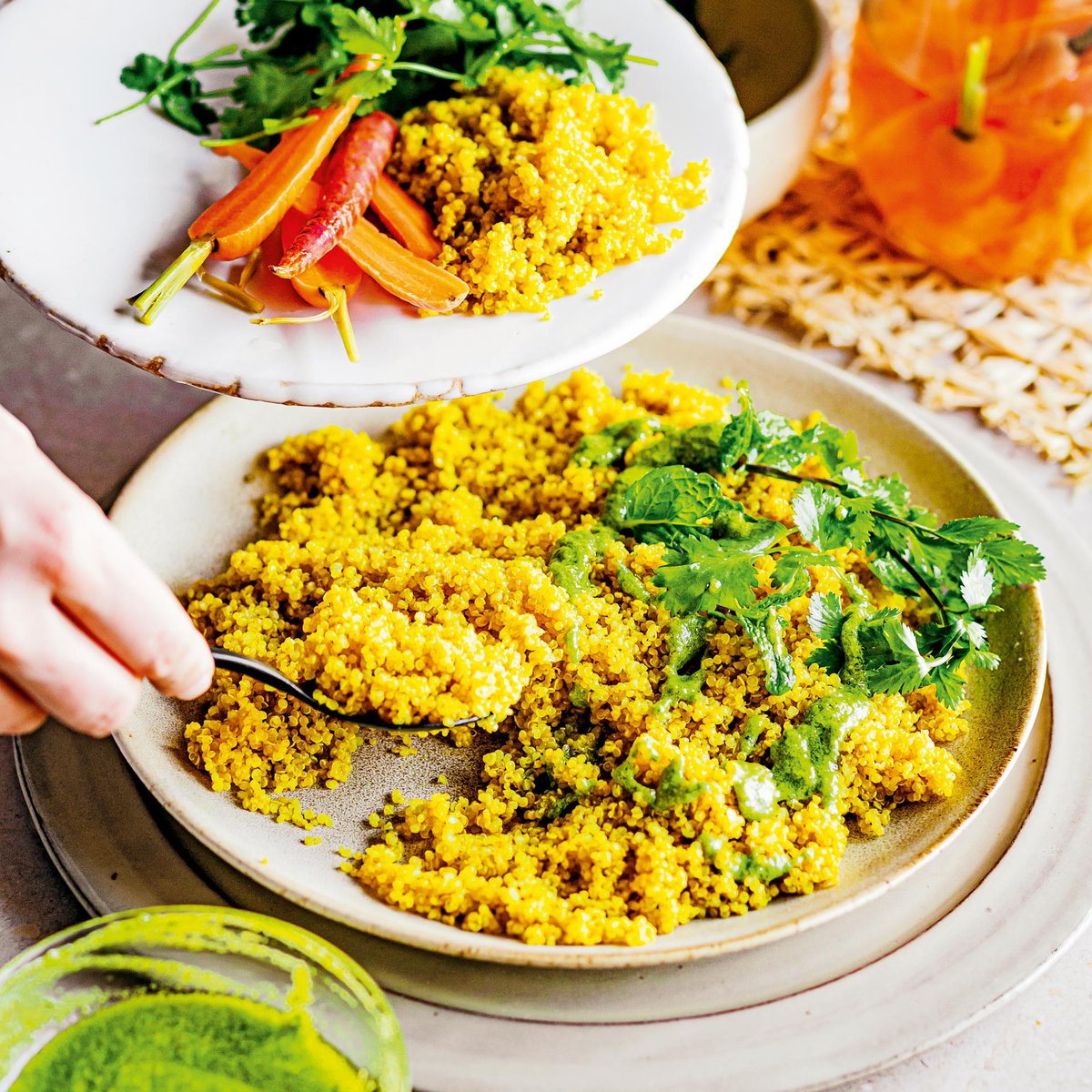 Herby turmeric quinoa salad