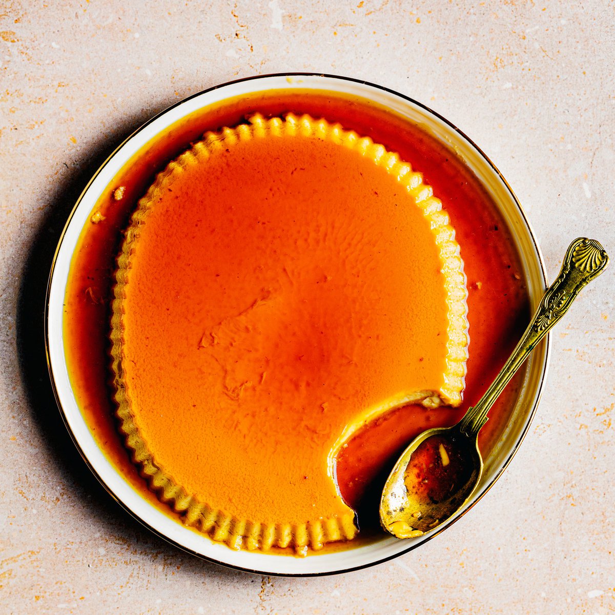 Burnt honey crème caramel