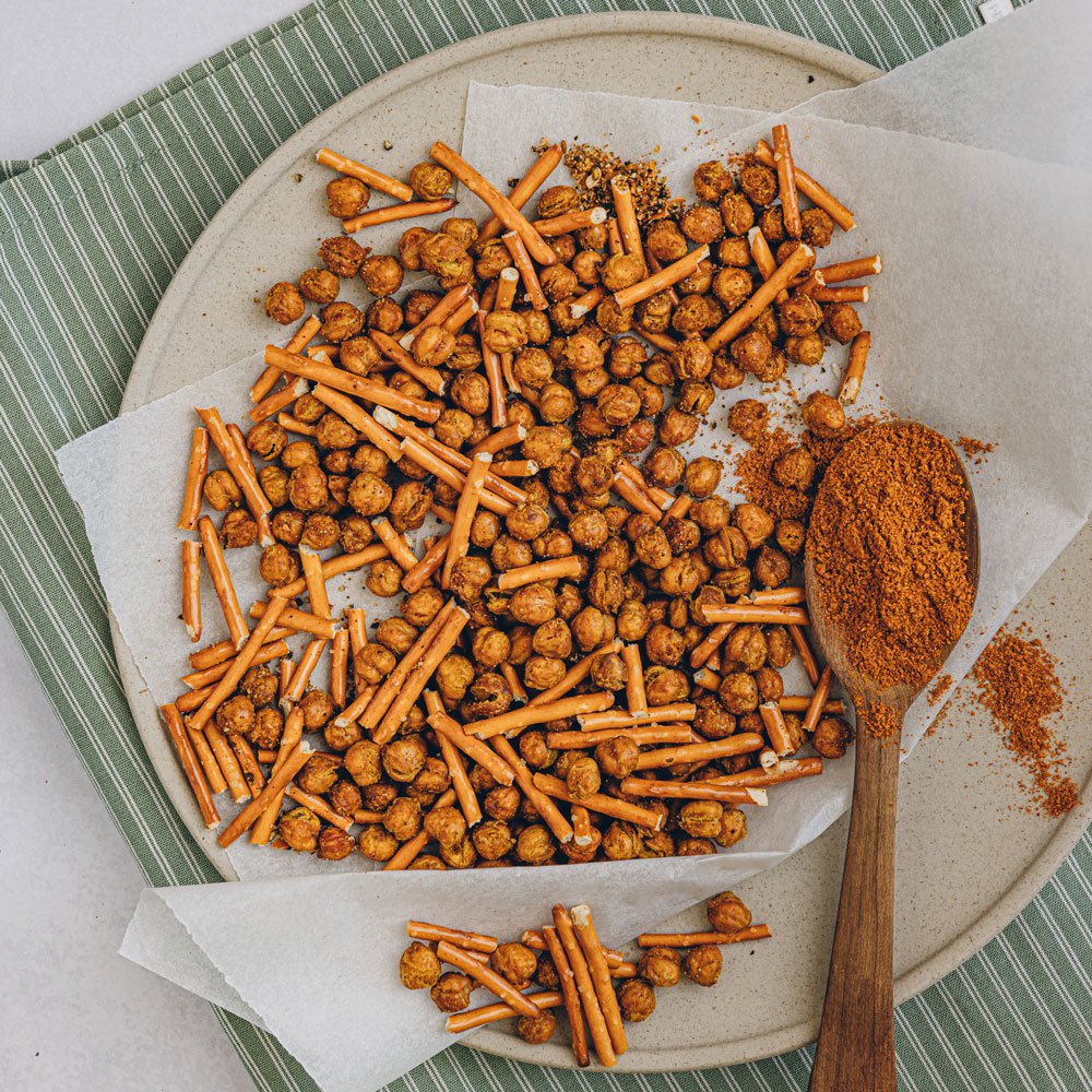 Hot curry spiced chickpeas