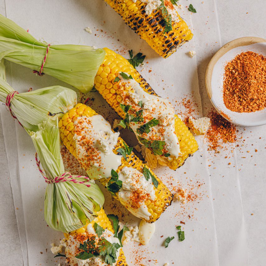 Hot Mexican street corn