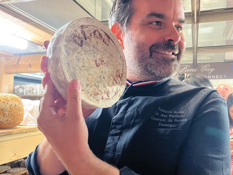 Just one of the many Comté cheese caves at Fort des Rousse | François Robin, cheese expert extraordinaire and our unofficial tour guide