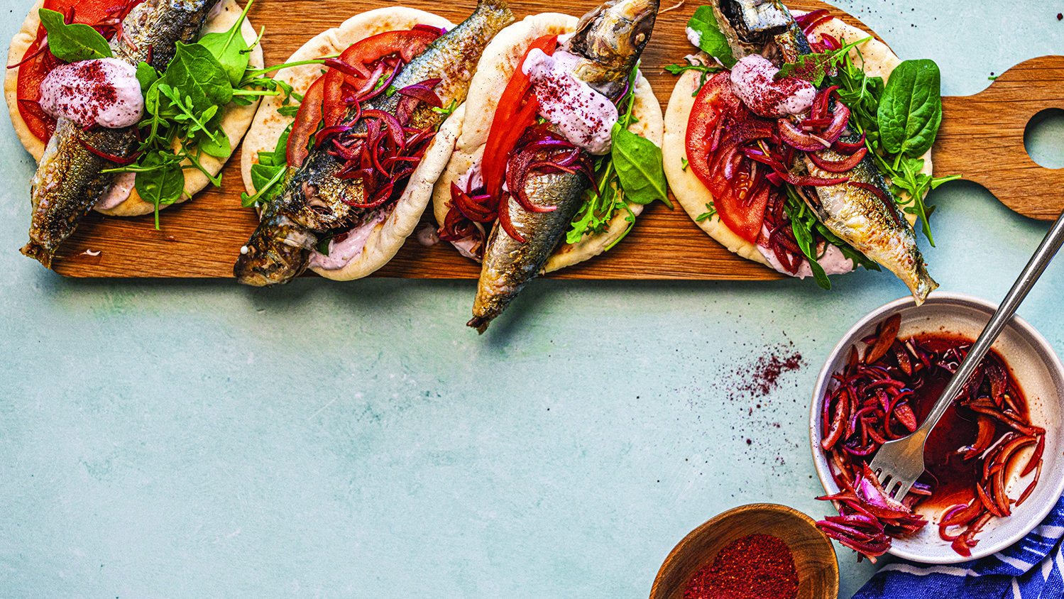 Istanbul-style fish sandwiches