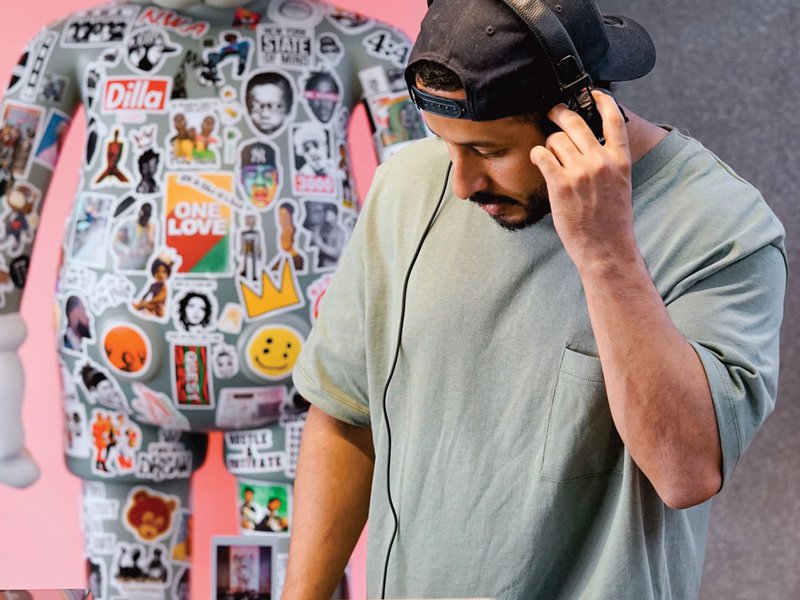 Faisal's passion for music is evident in the decor