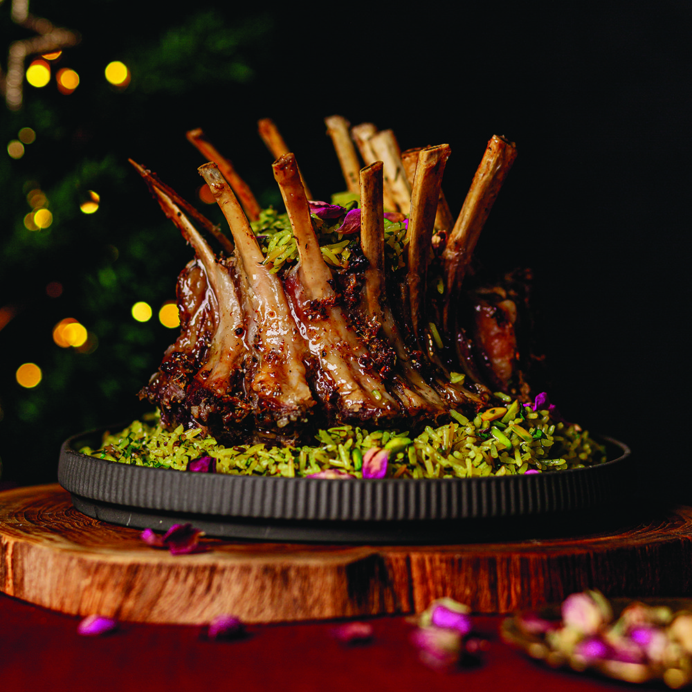 Lamb crown roast with saffron rice pilaf recipe - Spinneys UAE