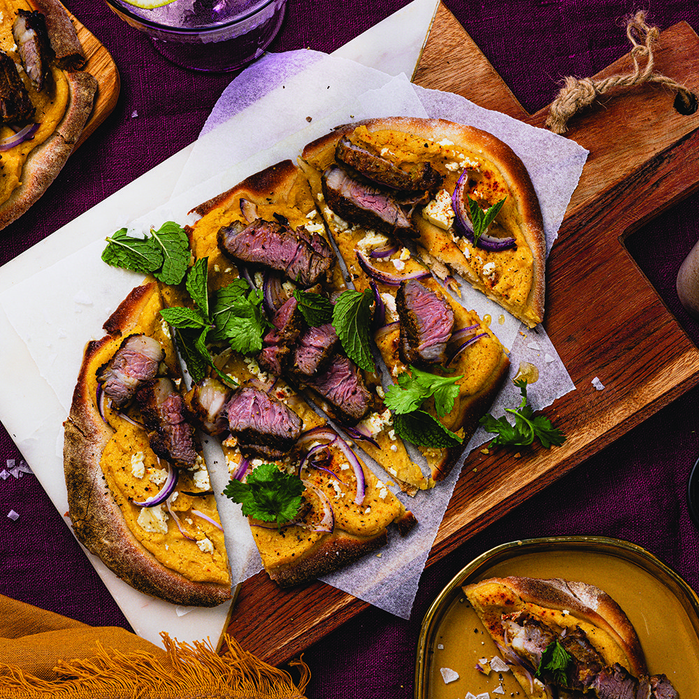 بيتزا بشاورما لحم الضأن