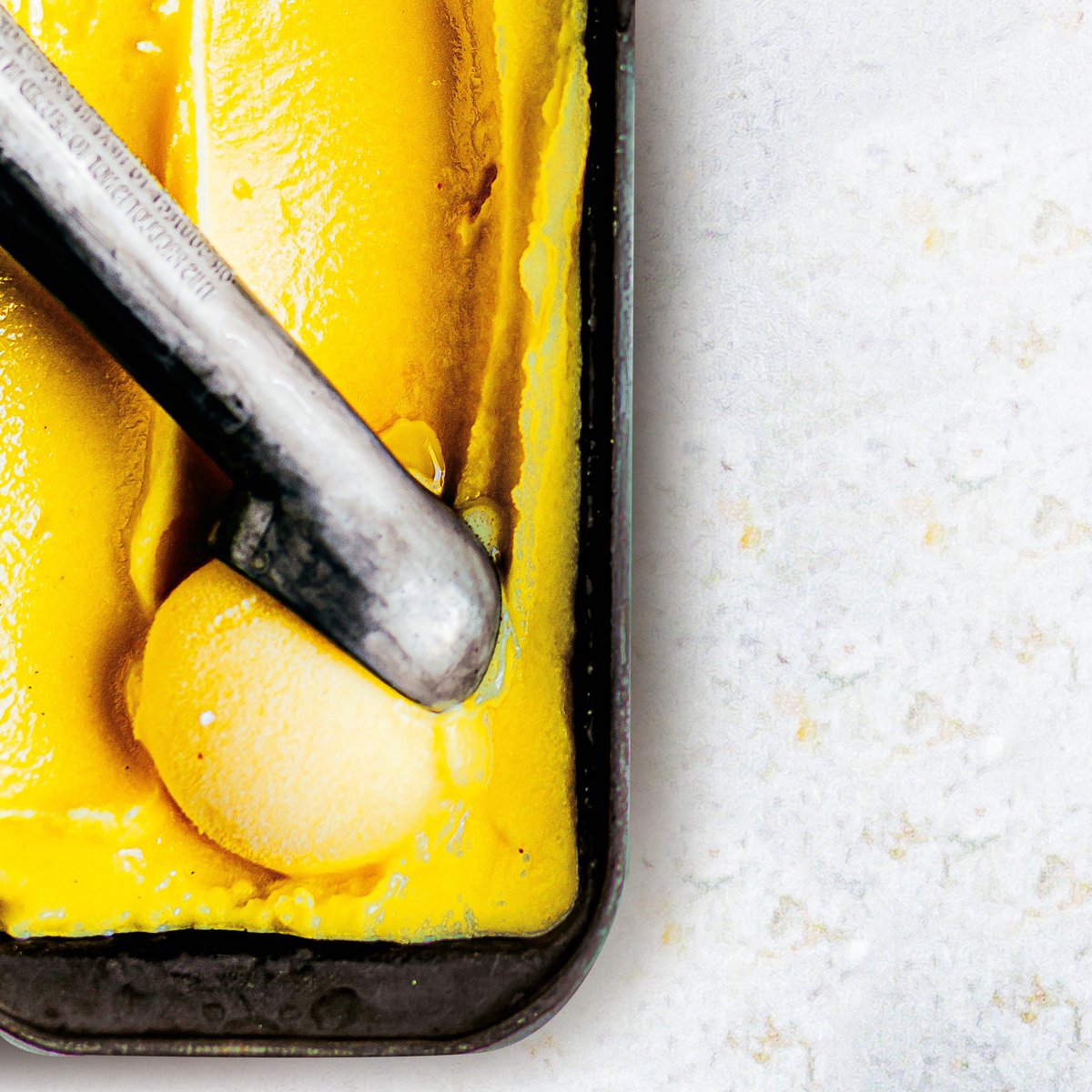 Saffron orange sorbet