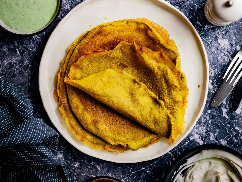 Protein-packed lentil pancakes release their energy slowly throughout the day