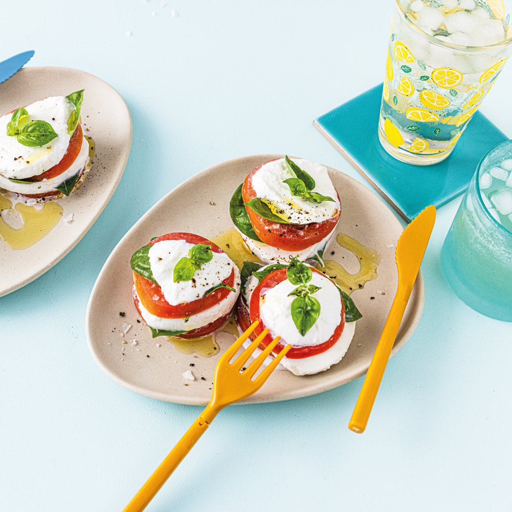 Tiered caprese salad