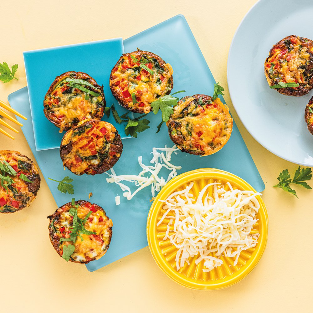 مافن الأومليت الإسبانية بالخضروات