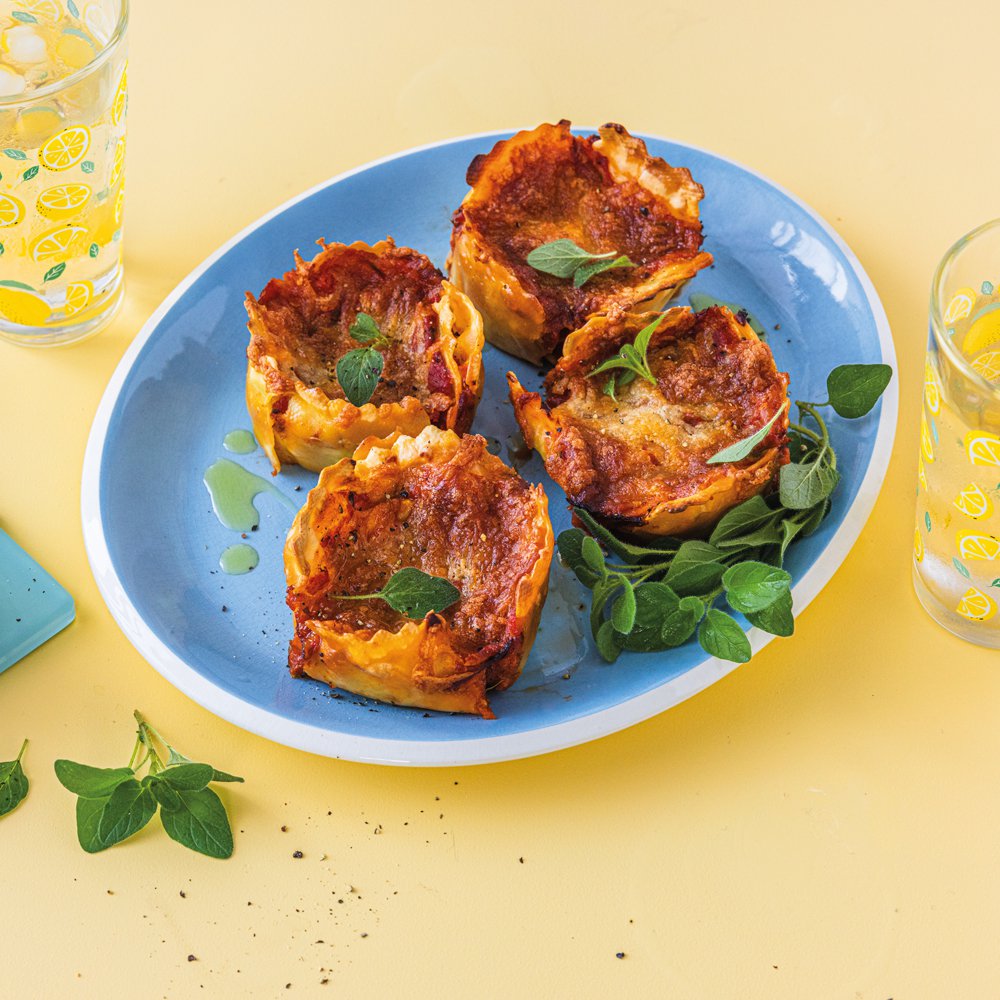 Ravioli lasagne cups