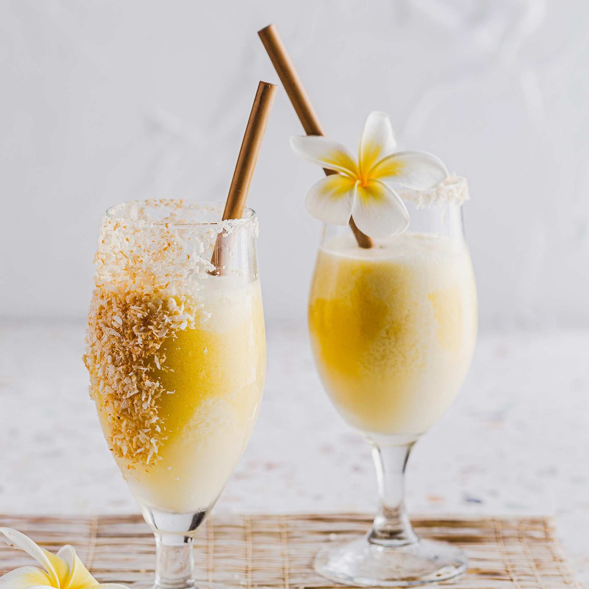 Mango and toasted coconut piña colada