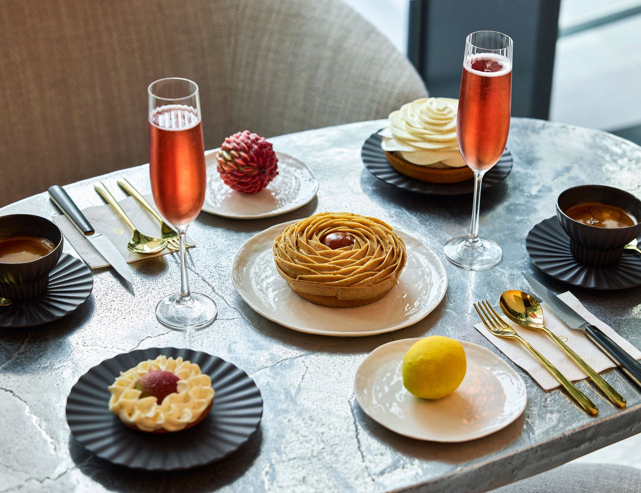 An array of beautifully detailed patisseries by chef Cédric Grolet