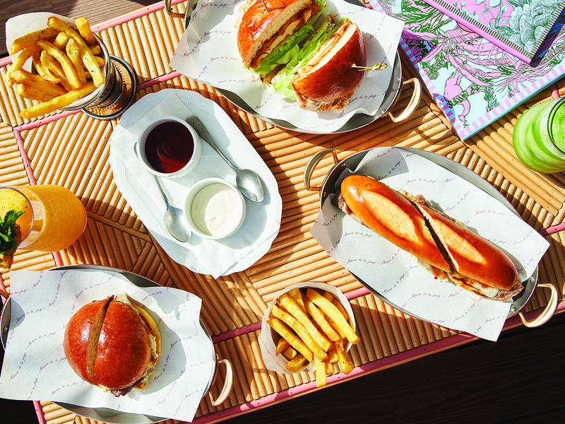 Order the Izu burger in a baguette at Maison de la Plage │ Take your pick of fresh colourful veggies