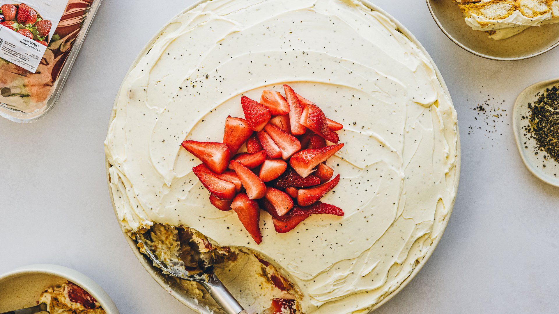 Chai masala strawberry tiramisu