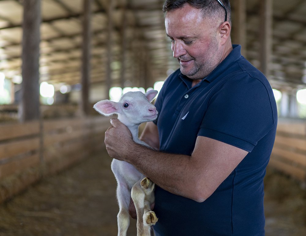 Sheep farmer Leonidas Kitsos