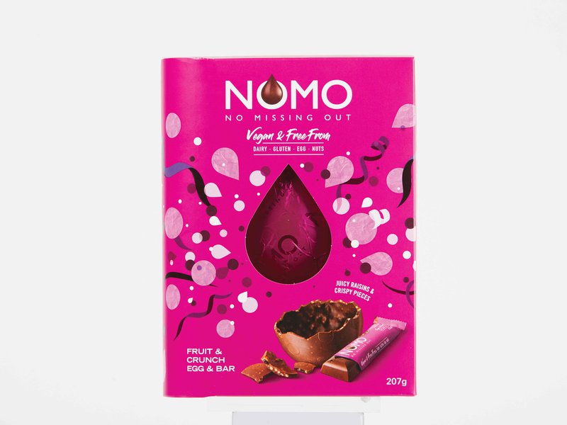 NOMO Vegan Fruit and crunch and egg and bar