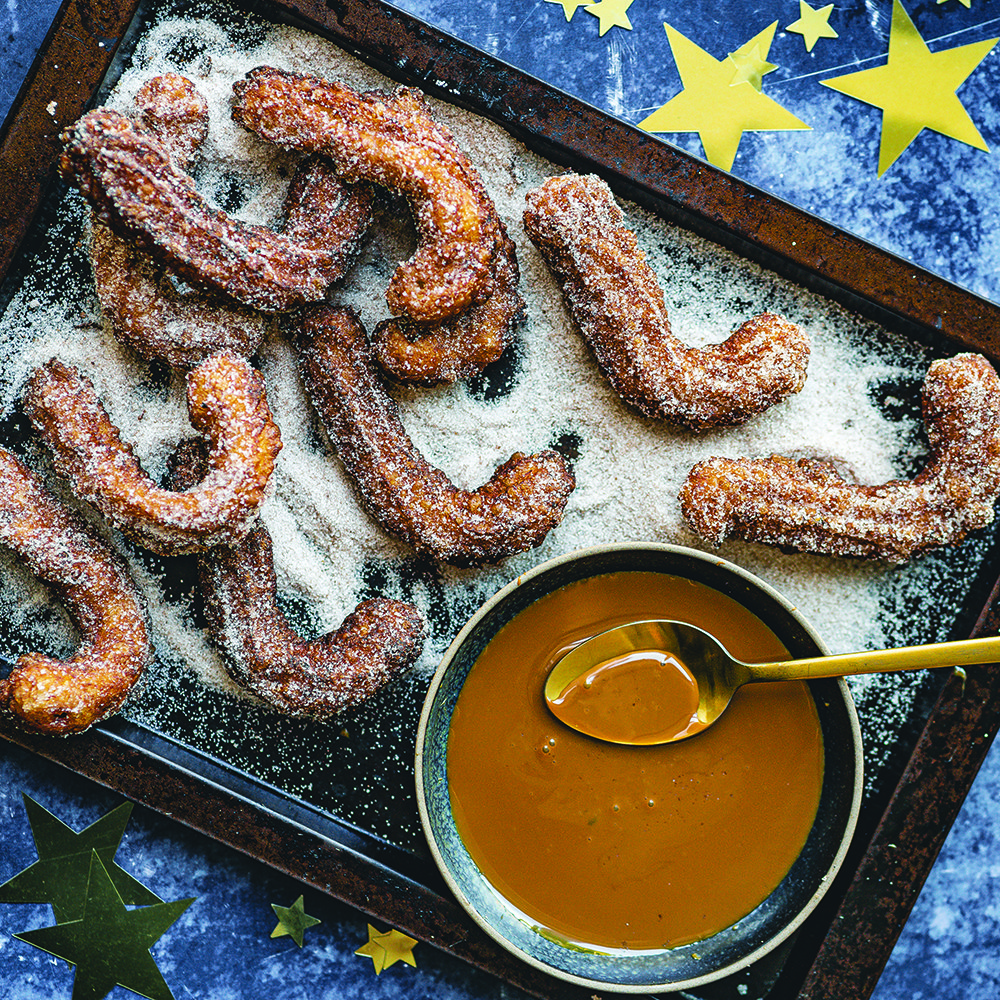 Nestlé® caramel dulce de leche churro candy canes