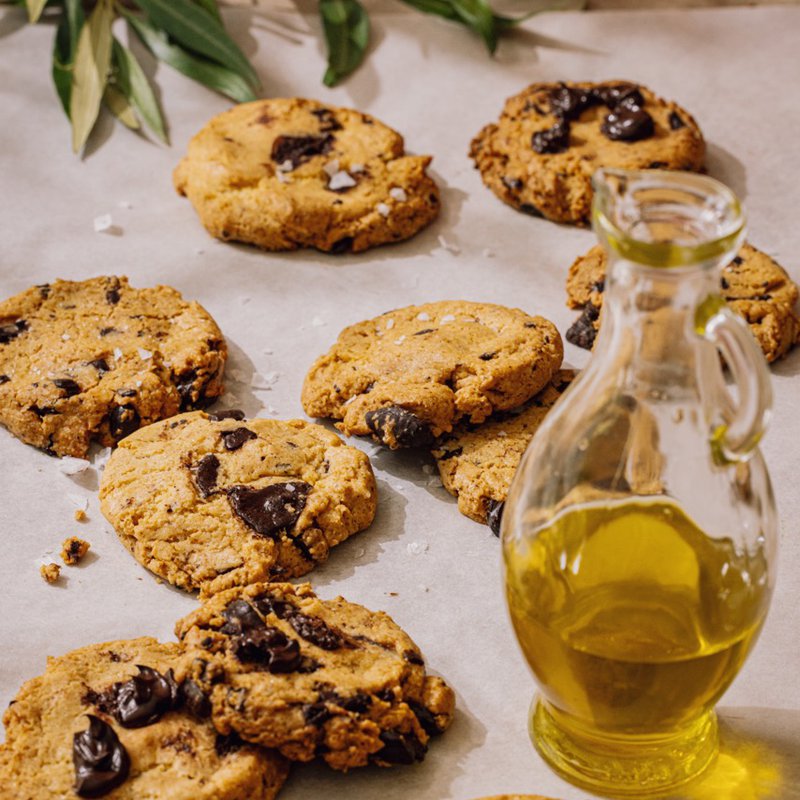 Olive oil chocolate chunk cookies