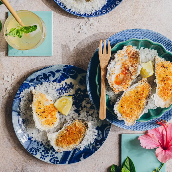 Baked lu’au oysters