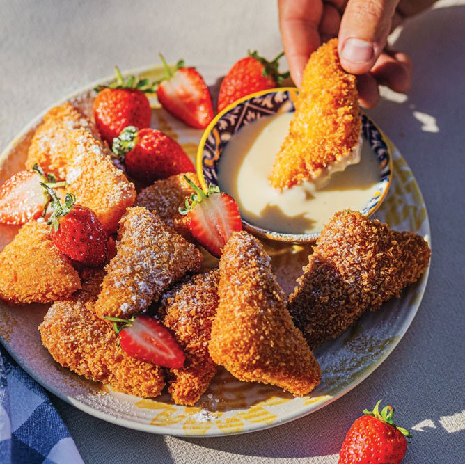 Orange blossom crema fritta