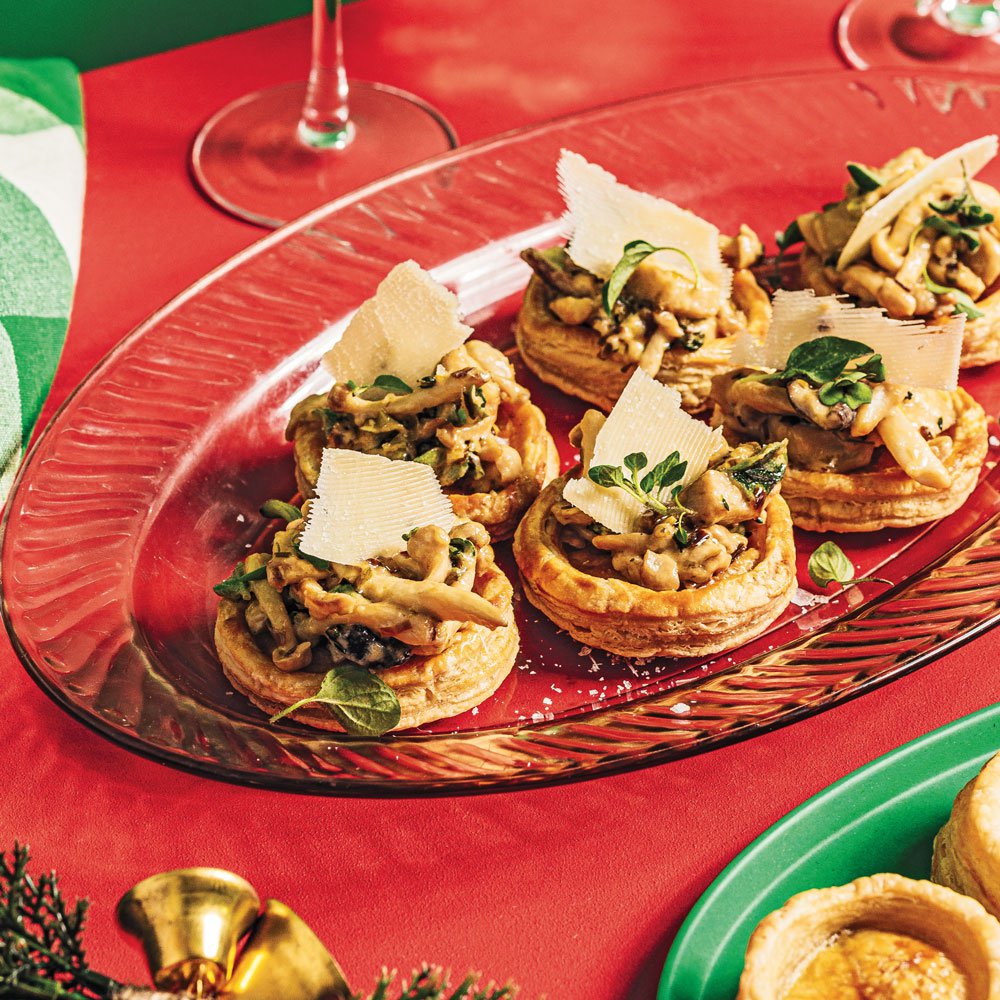 Parmesan and mushroom vol-au-vents