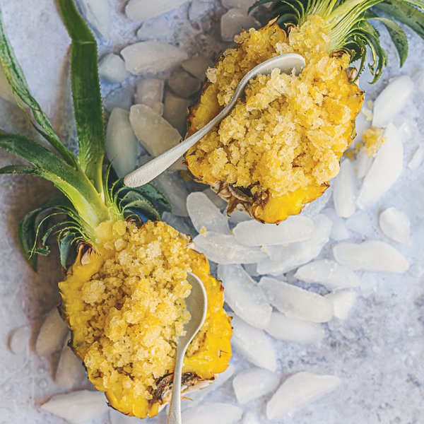 Pineapple and loumi granita