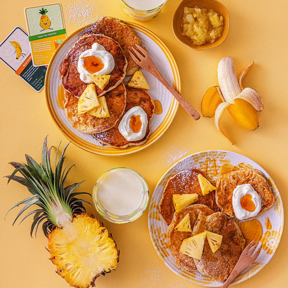 بانكيك بالأناناس والموز