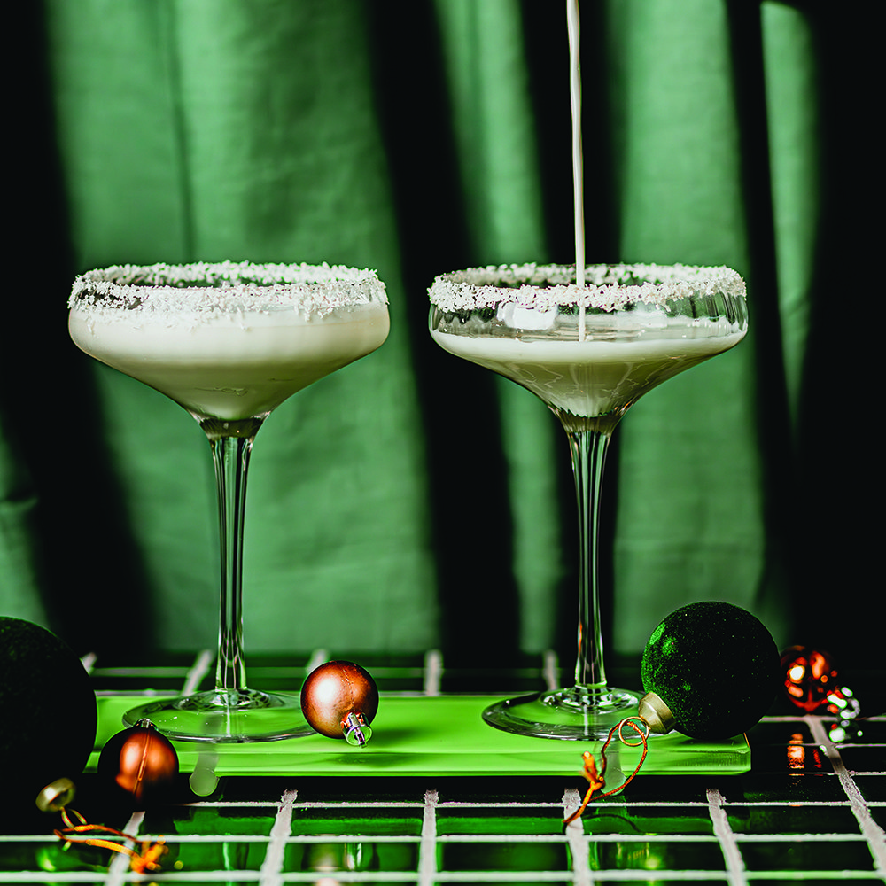 Pineapple coconut snow on the beach