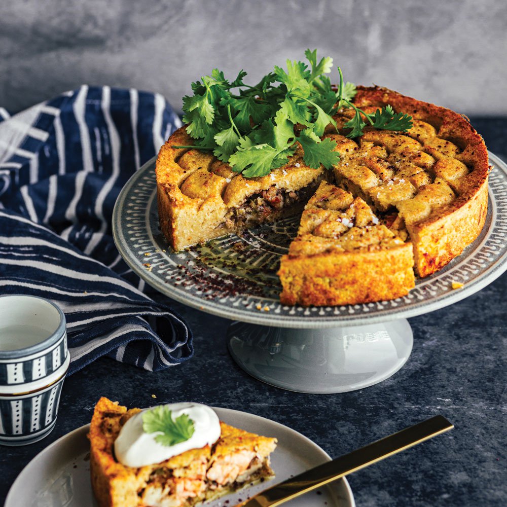 Prawn and salmon kibbeh