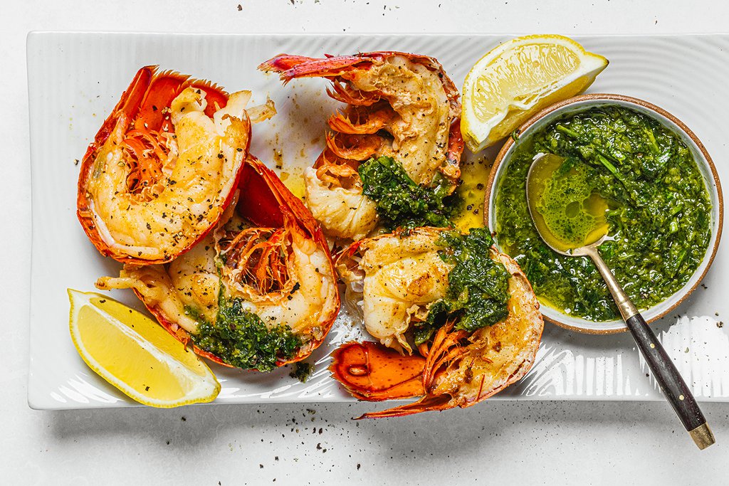 Roasted lobsters with preserved lemon gremolata recipe Spinneys UAE