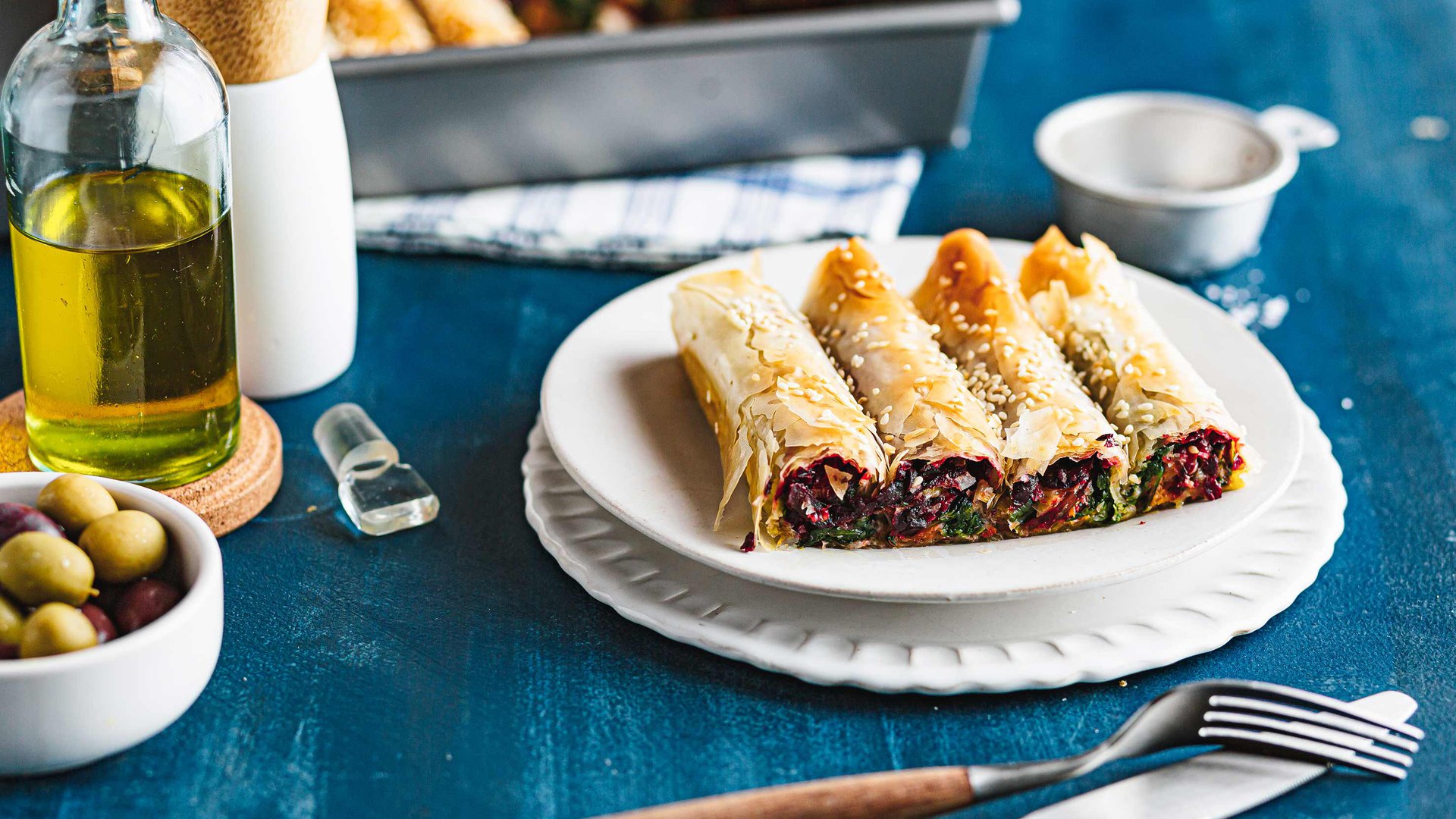 Root vegetable spanakopita