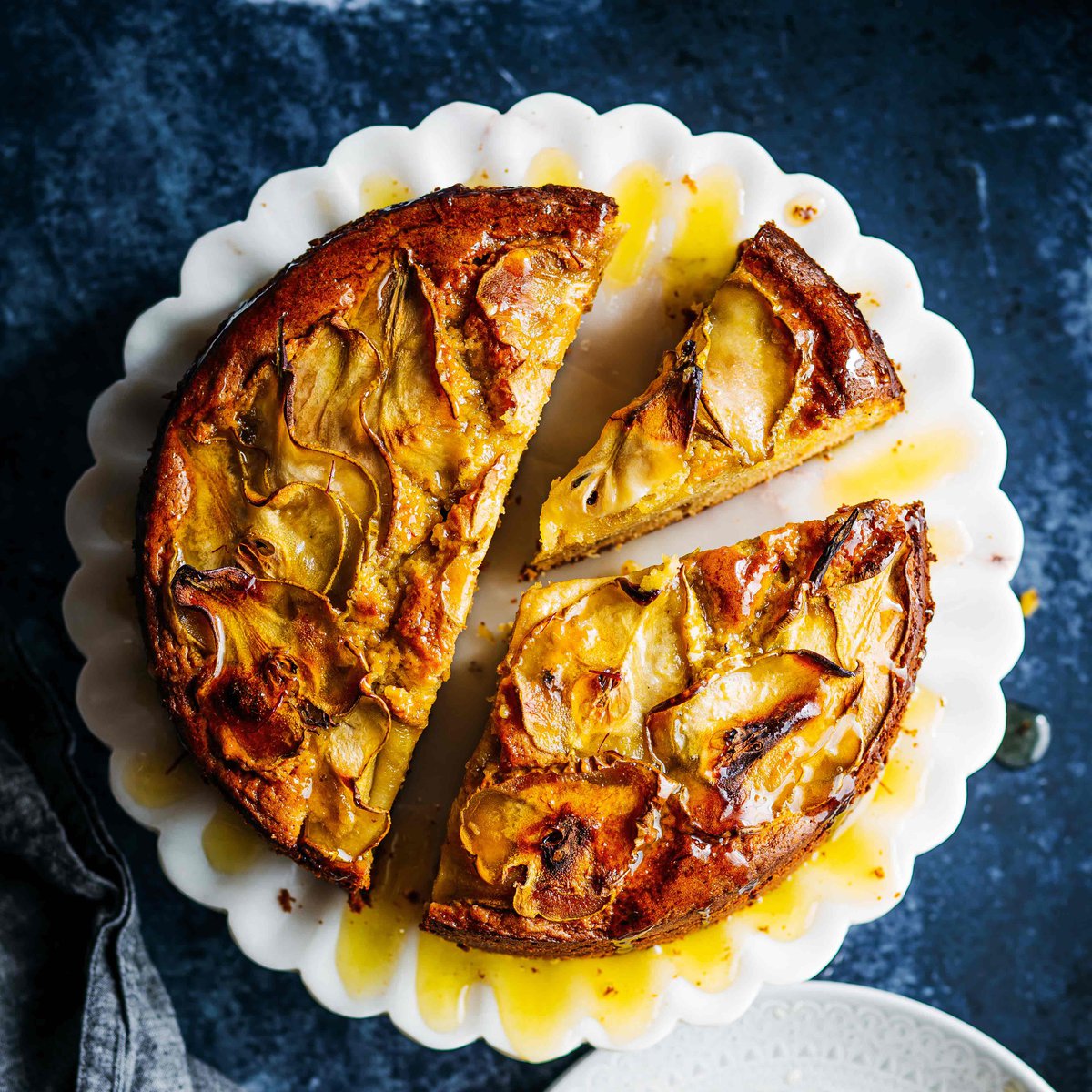 Saffron, pear and olive oil cake recipe Spinneys UAE