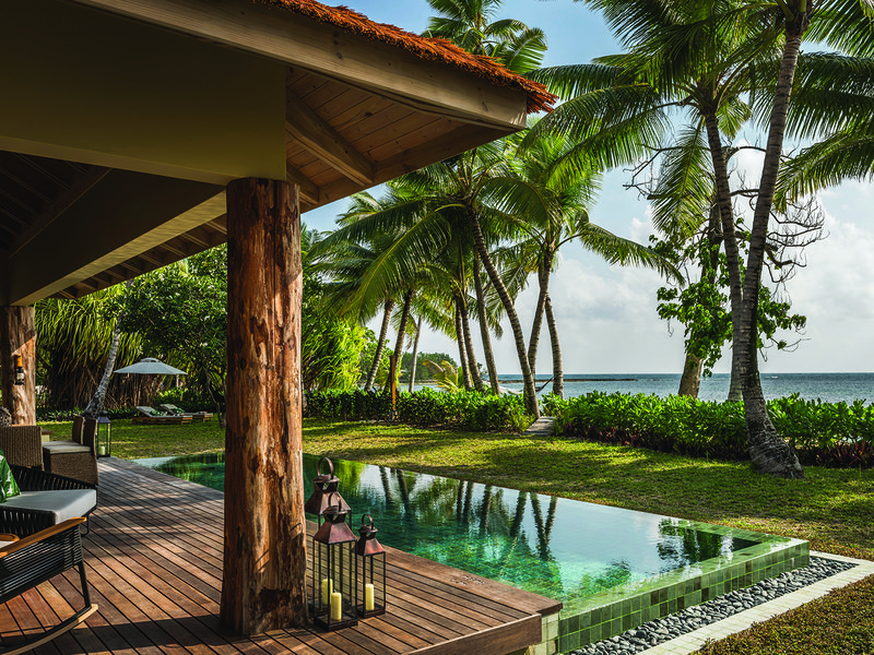 The villas at Four Seasons Resort on Desroches are tastefully decorated  │ Chicken karaage at The Deli, a Japanese Izakaya restaurant on Desroches Island │  Lavish suites come with private gardens and pools │ Mahé’s dramatic landscape is completely Instagrammable