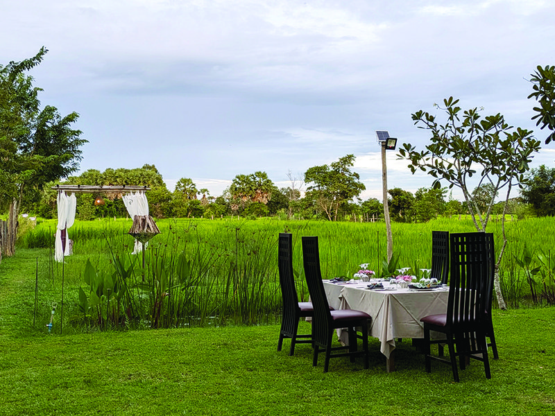 FCC Angkor by Avani collaborates with Chandara Villa, a local business, to offer guests private dining experiences in a bucolic setting  │ Rooms are surrounded by lush foliage │ Afternoon tea spread