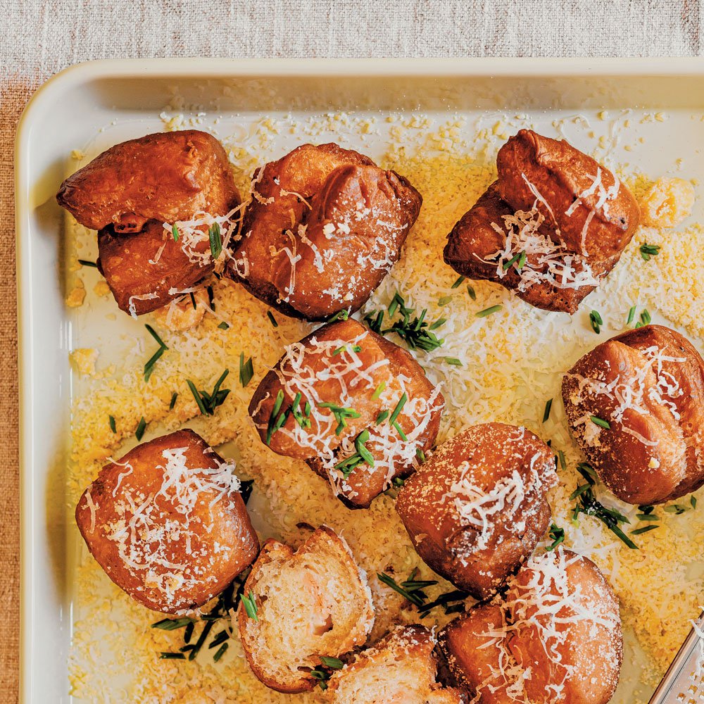 Smoked salmon beignets
