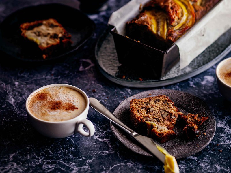 Sourdough banana bread is a good option for a healthy pre-dawn boost