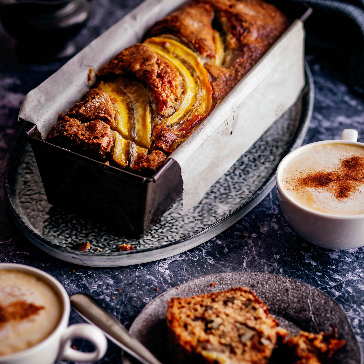 Sourdough overnight banana bread