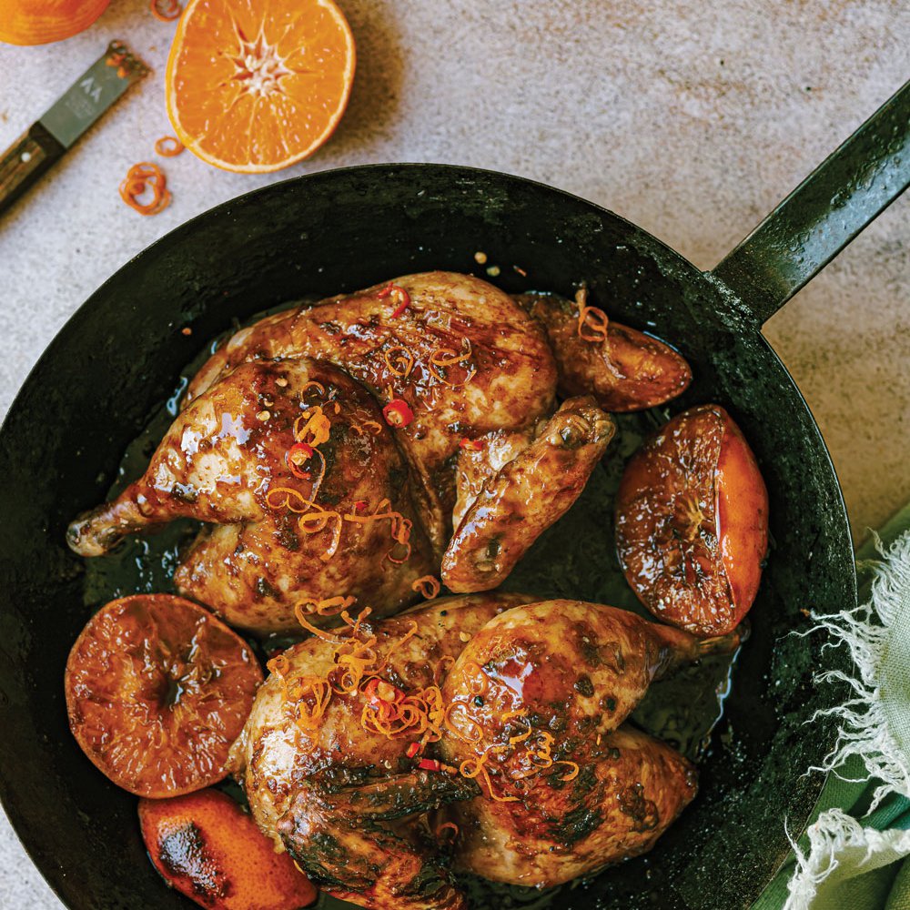 Sticky ClemenGold chicken