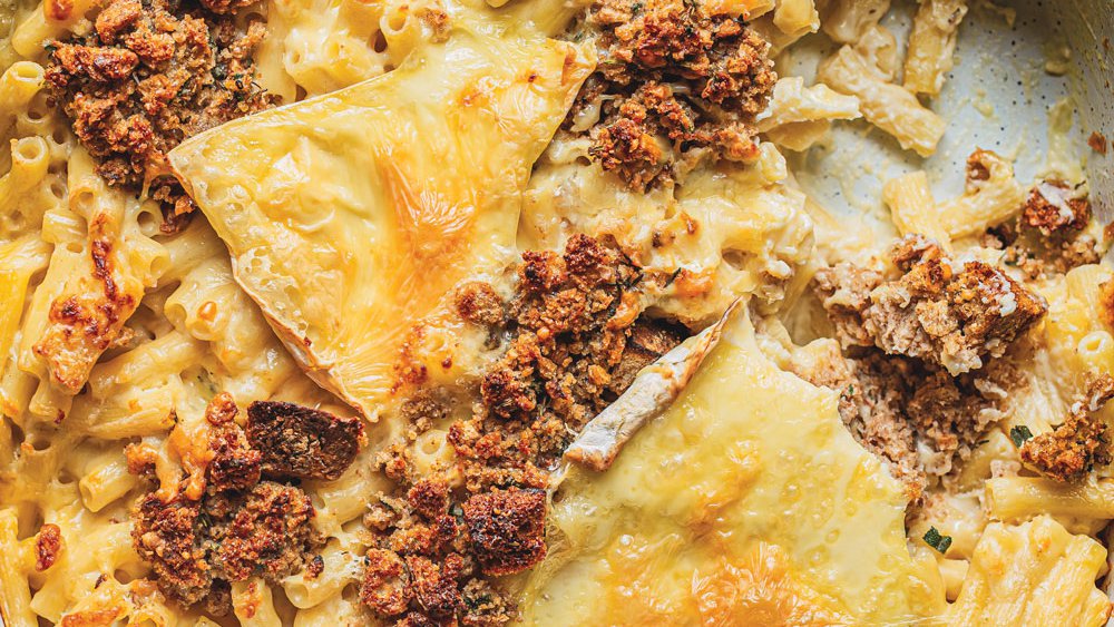 معكرونة بجبنة بري مع الحشوة