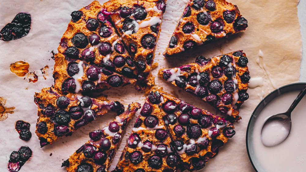 Blueberry coconut spelt scones