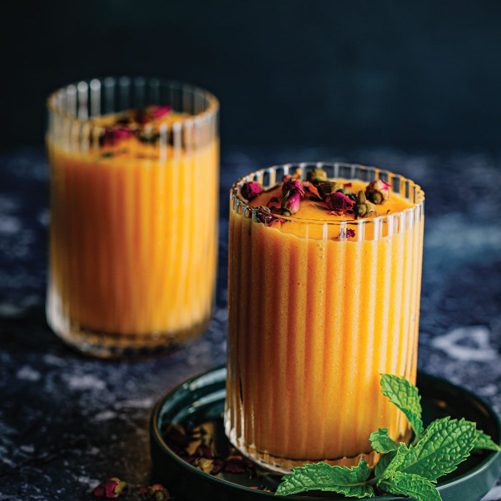 مشروب سلاش قمر الدين بالورد