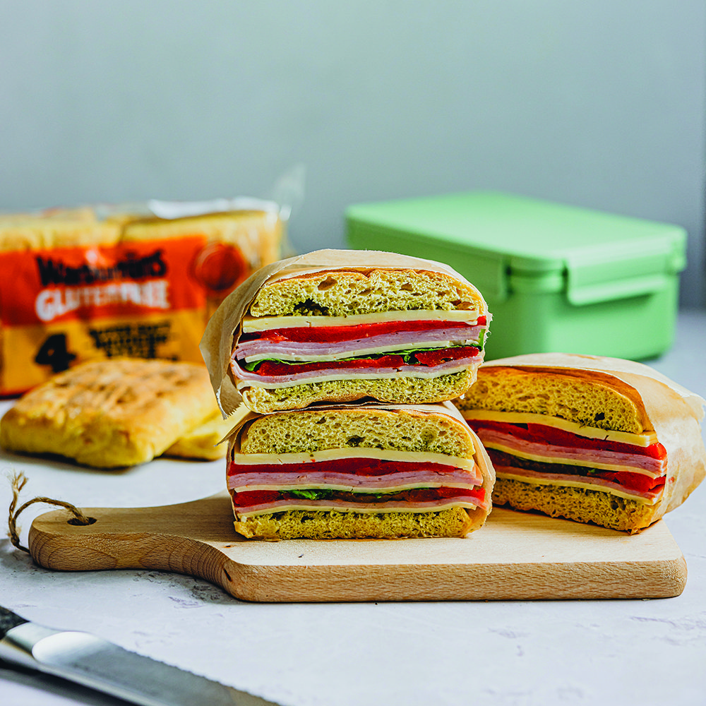 Brioche roll muffulettas