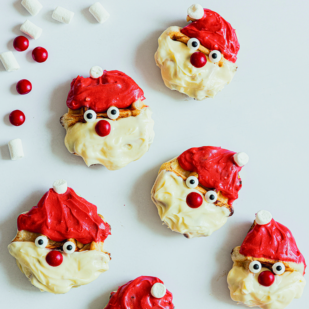 Cinnamon waffle Santas