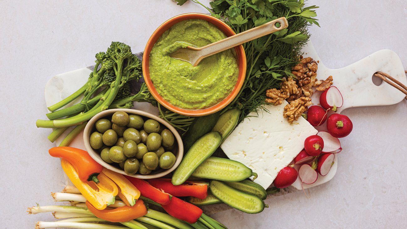 خضروات طازجة مع حمّص سابزي