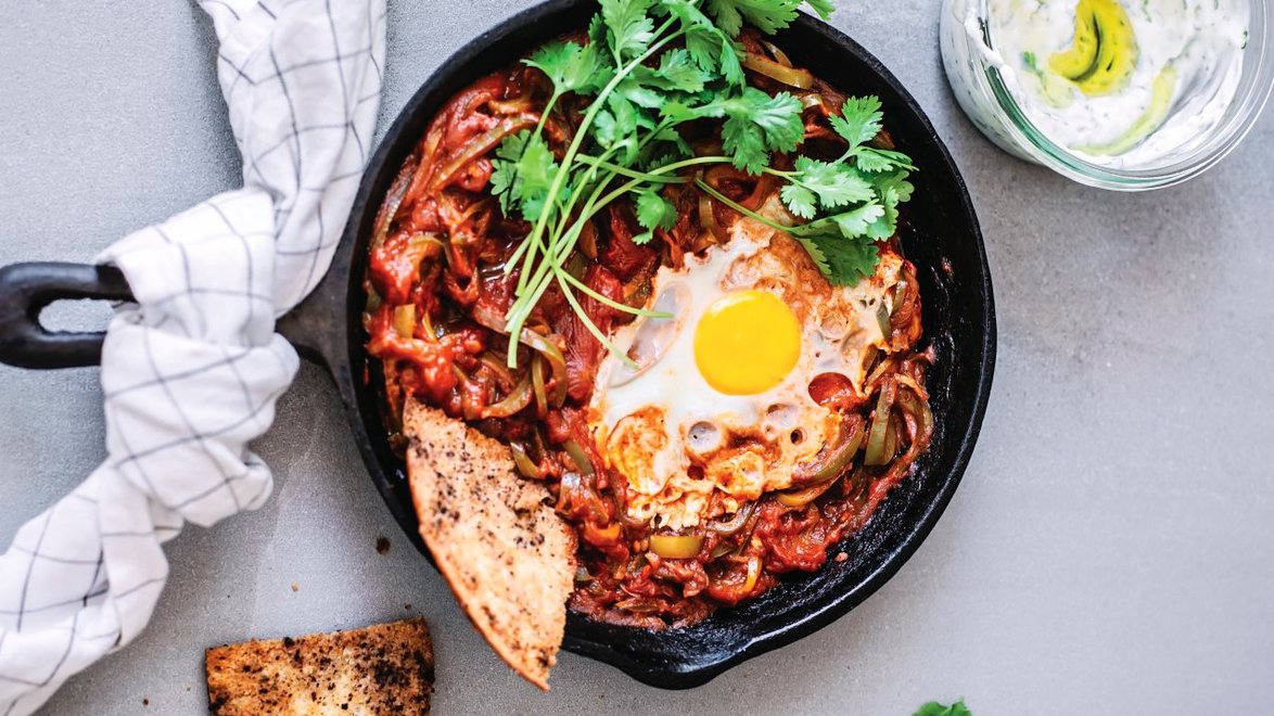 Turkish menemen with sumac pita recipe