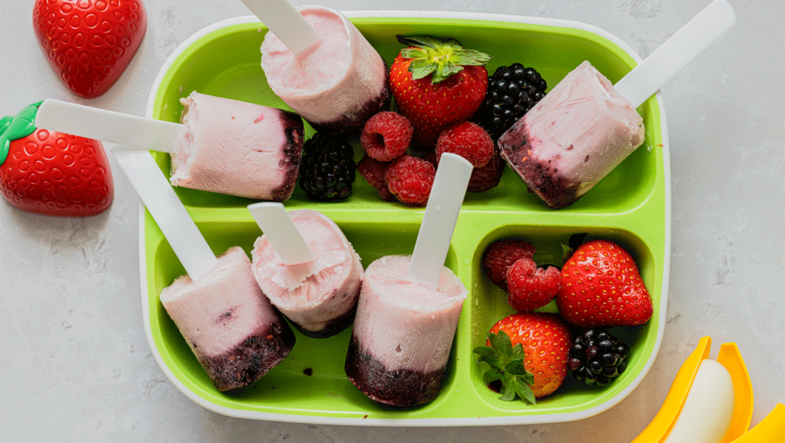 Healthy protein fruit pops