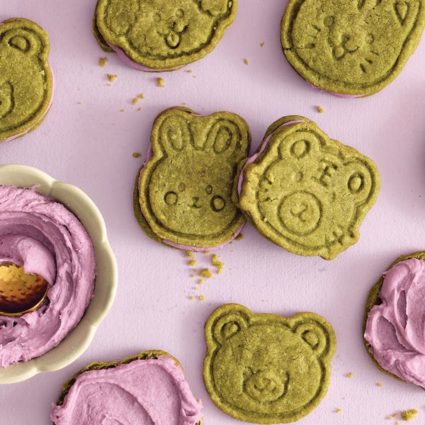 Matcha shortbread cookies