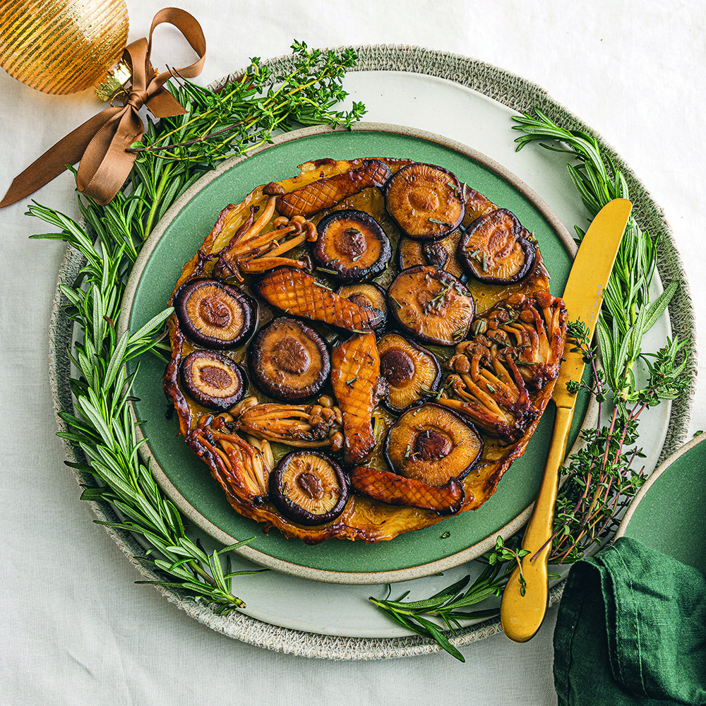 Rosemary and thyme mushroom tarte tatin